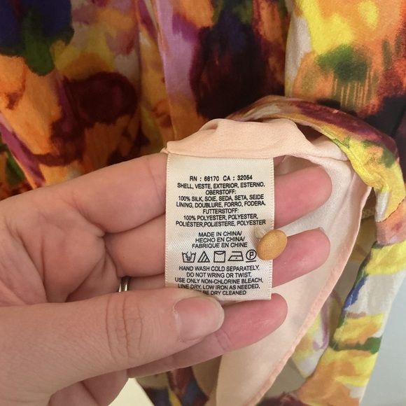 Maeve Vibrant Floral V-Neck Mini Dress size large - Picture 5 of 5